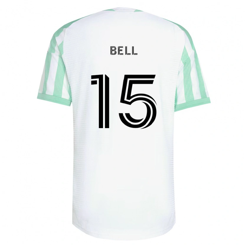 Danxen Niño Camiseta Jon Bell #15 Verde Claro Negro Blanco 2ª Equipación 2026/27 La Camisa México