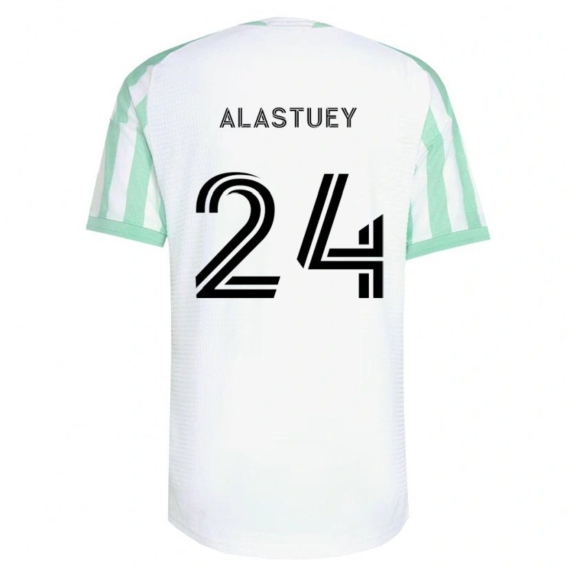 Danxen Niño Camiseta Jorge Alastuey #24 Verde Claro Negro Blanco 2ª Equipación 2026/27 La Camisa México