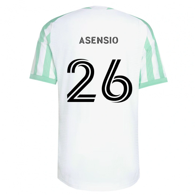 Danxen Niño Camiseta Charlie Asensio #26 Verde Claro Negro Blanco 2ª Equipación 2026/27 La Camisa México