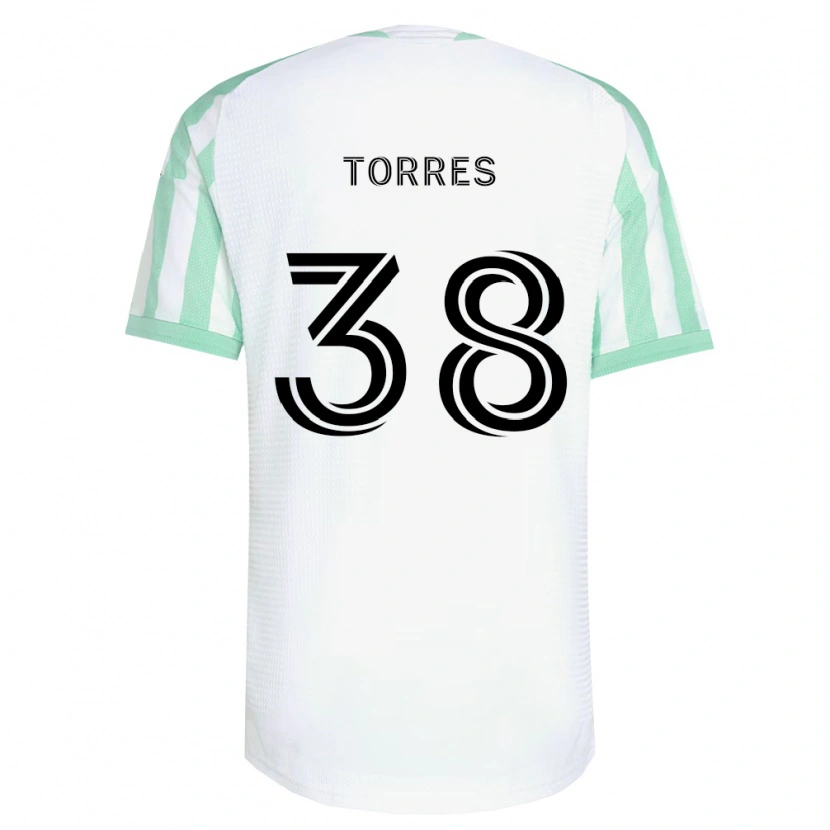 Danxen Niño Camiseta Ervin Torres #38 Verde Claro Negro Blanco 2ª Equipación 2026/27 La Camisa México
