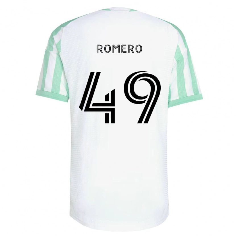 Danxen Niño Camiseta David Romero #49 Verde Claro Negro Blanco 2ª Equipación 2026/27 La Camisa México