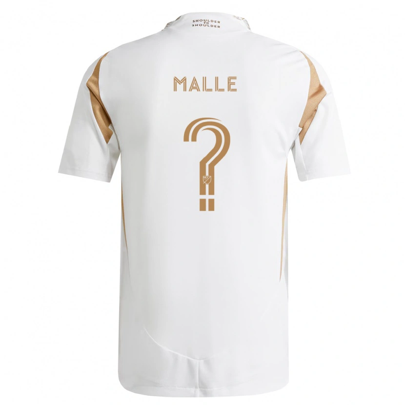 Danxen Niño Camiseta Ladji Mallé #0 Blanco Marrón 2ª Equipación 2026/27 La Camisa México