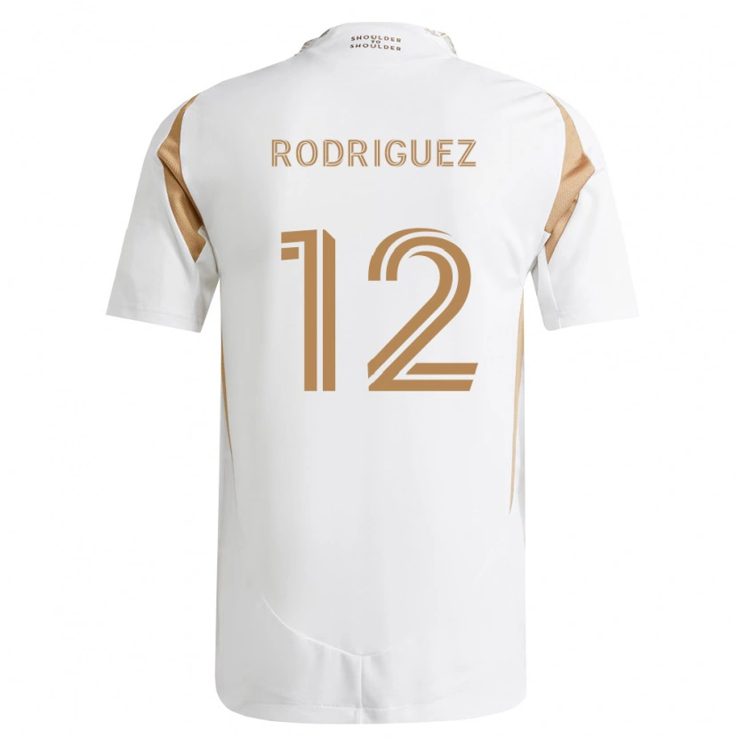 Danxen Niño Camiseta Jeremi Rodriguez #12 Blanco Marrón 2ª Equipación 2026/27 La Camisa México
