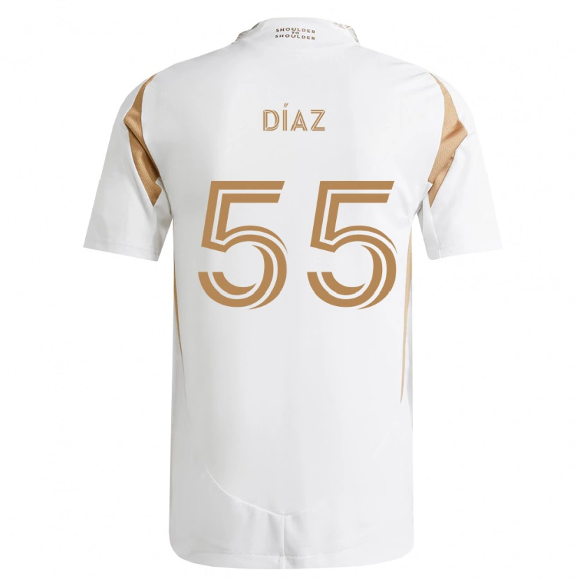 Danxen Niño Camiseta Érick Díaz #55 Blanco Marrón 2ª Equipación 2026/27 La Camisa México