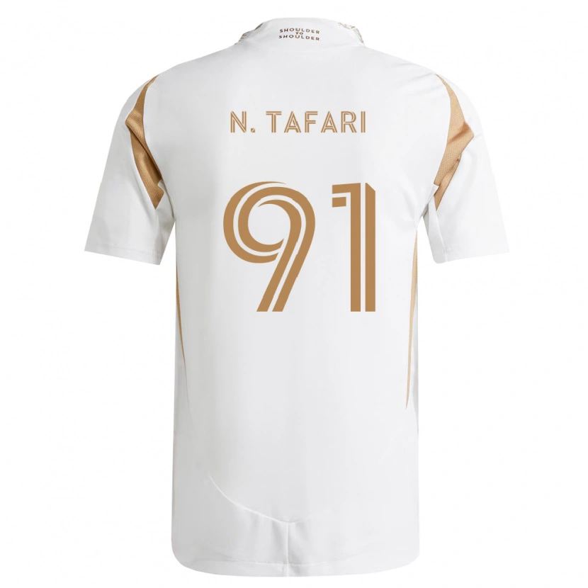 Danxen Niño Camiseta Nkosi Tafari #91 Blanco Marrón 2ª Equipación 2026/27 La Camisa México