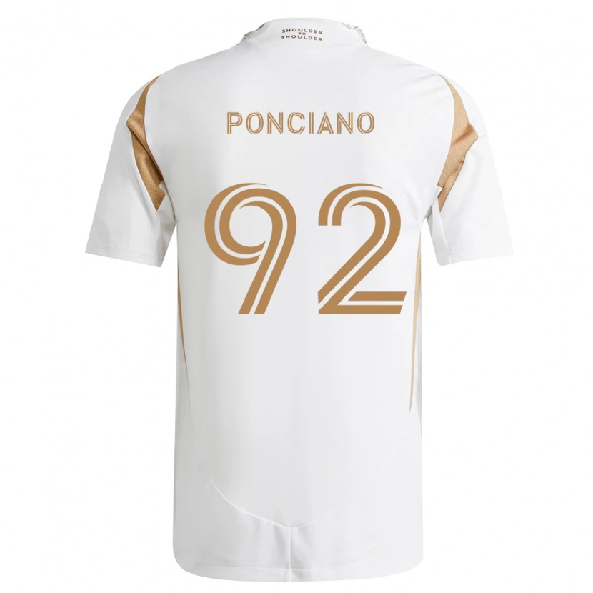 Danxen Niño Camiseta Emir Ponciano #92 Blanco Marrón 2ª Equipación 2026/27 La Camisa México