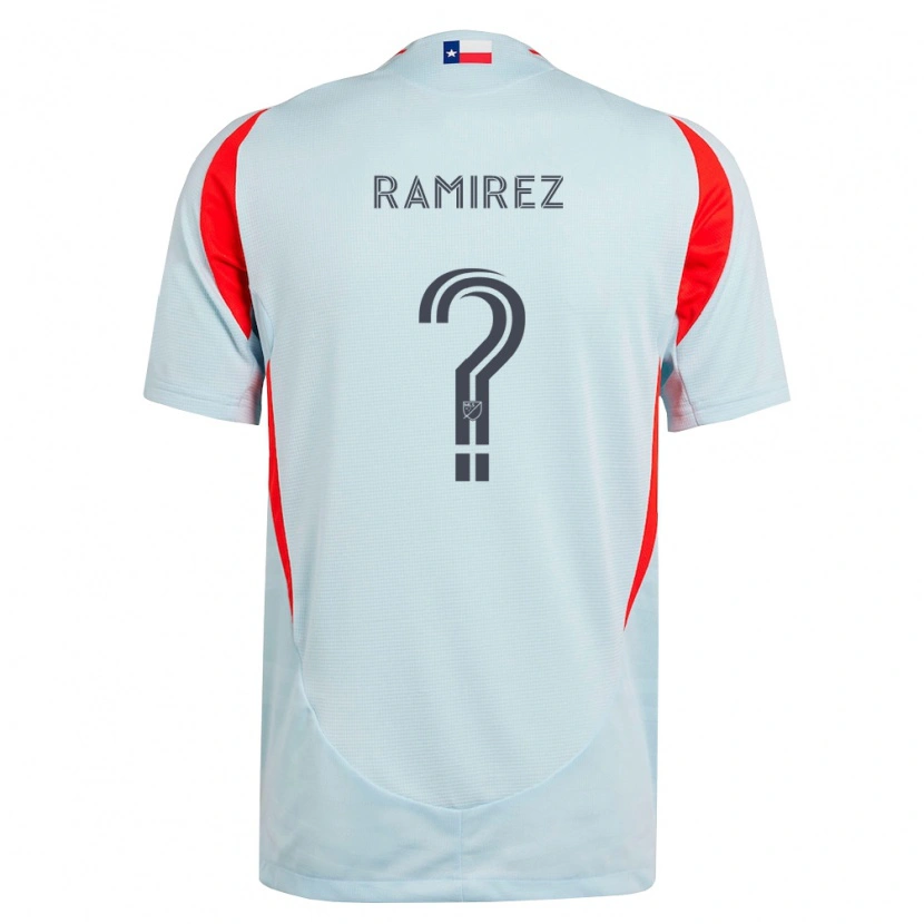 Danxen Niño Camiseta Anthony Ramirez #0 Gris Oscuro Blanco Rojo 2ª Equipación 2026/27 La Camisa México