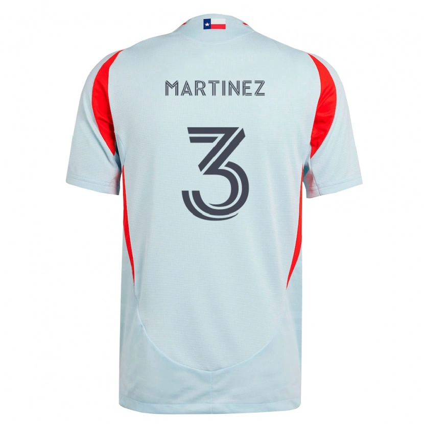 Danxen Niño Camiseta José Antonio Martínez #3 Gris Oscuro Blanco Rojo 2ª Equipación 2026/27 La Camisa México