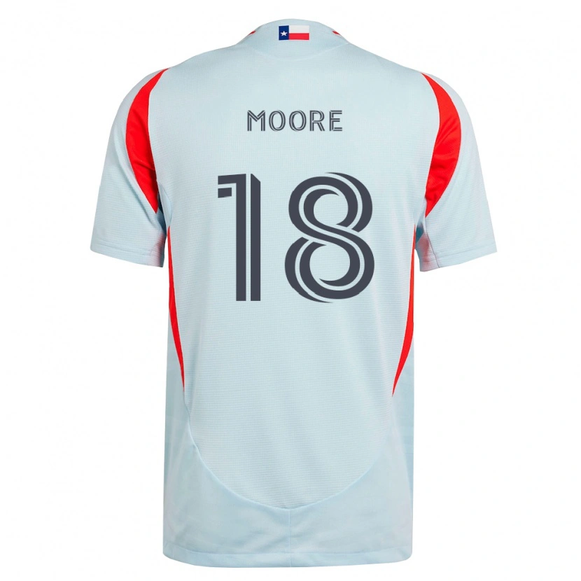 Danxen Niño Camiseta Shaq Moore #18 Gris Oscuro Blanco Rojo 2ª Equipación 2026/27 La Camisa México