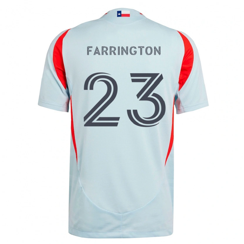 Danxen Niño Camiseta Logan Farrington #23 Gris Oscuro Blanco Rojo 2ª Equipación 2026/27 La Camisa México