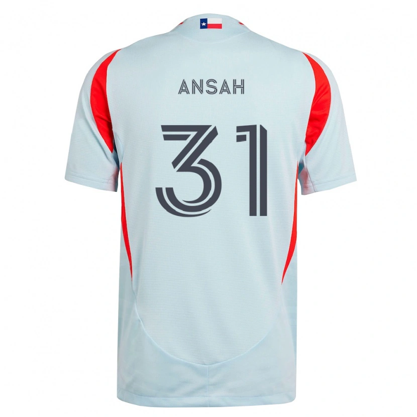 Danxen Niño Camiseta Eugene Ansah #31 Gris Oscuro Blanco Rojo 2ª Equipación 2026/27 La Camisa México