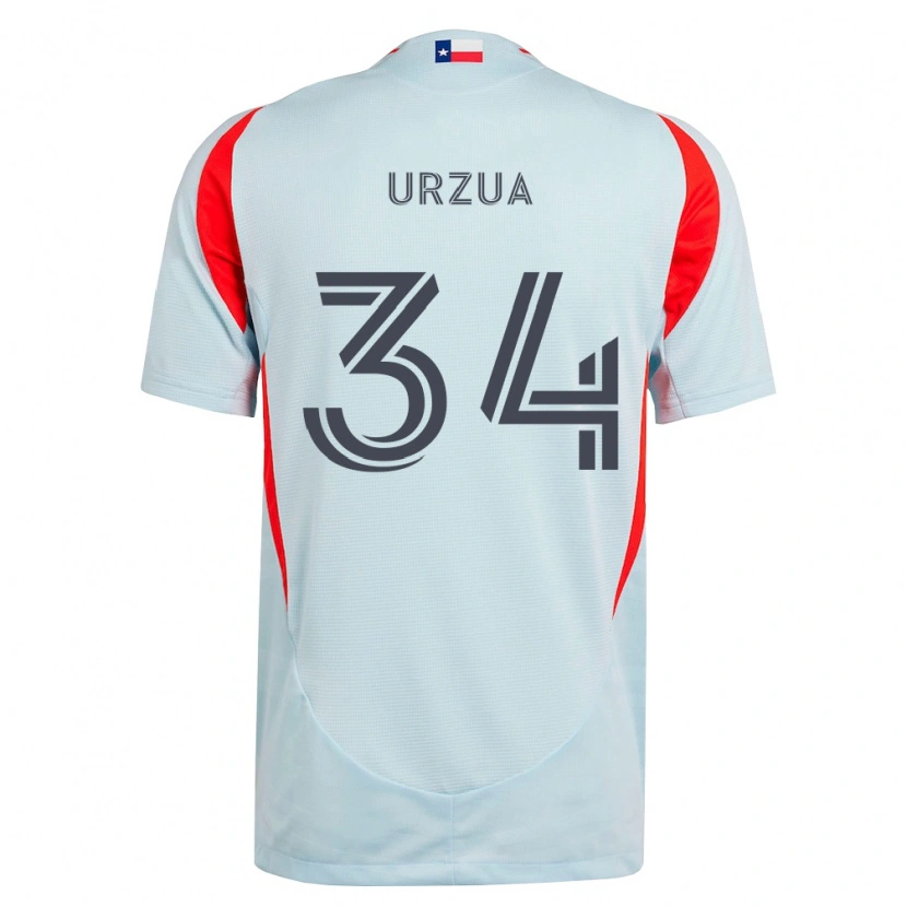Danxen Niño Camiseta Alejandro Urzua #34 Gris Oscuro Blanco Rojo 2ª Equipación 2026/27 La Camisa México