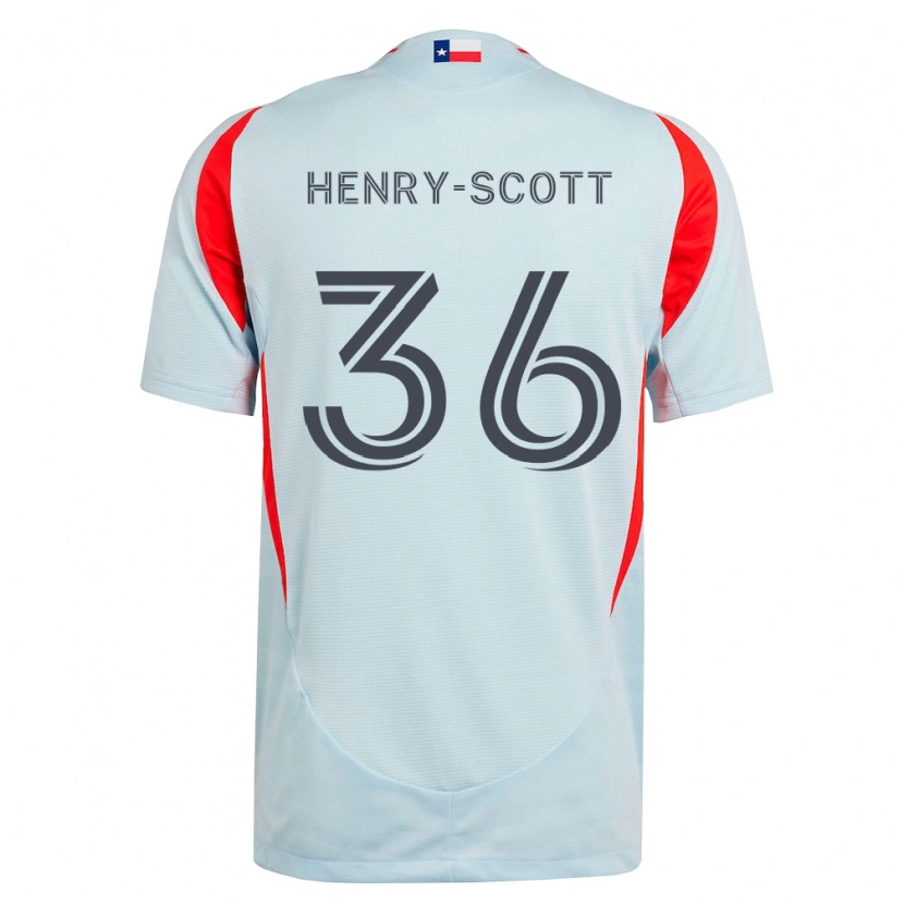 Danxen Niño Camiseta Malik Henry-Scott #36 Gris Oscuro Blanco Rojo 2ª Equipación 2026/27 La Camisa México