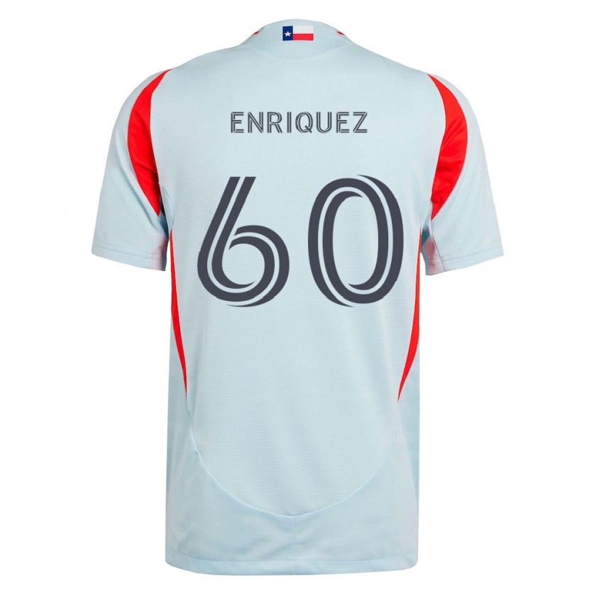 Danxen Niño Camiseta Fabian Enriquez #60 Gris Oscuro Blanco Rojo 2ª Equipación 2026/27 La Camisa México