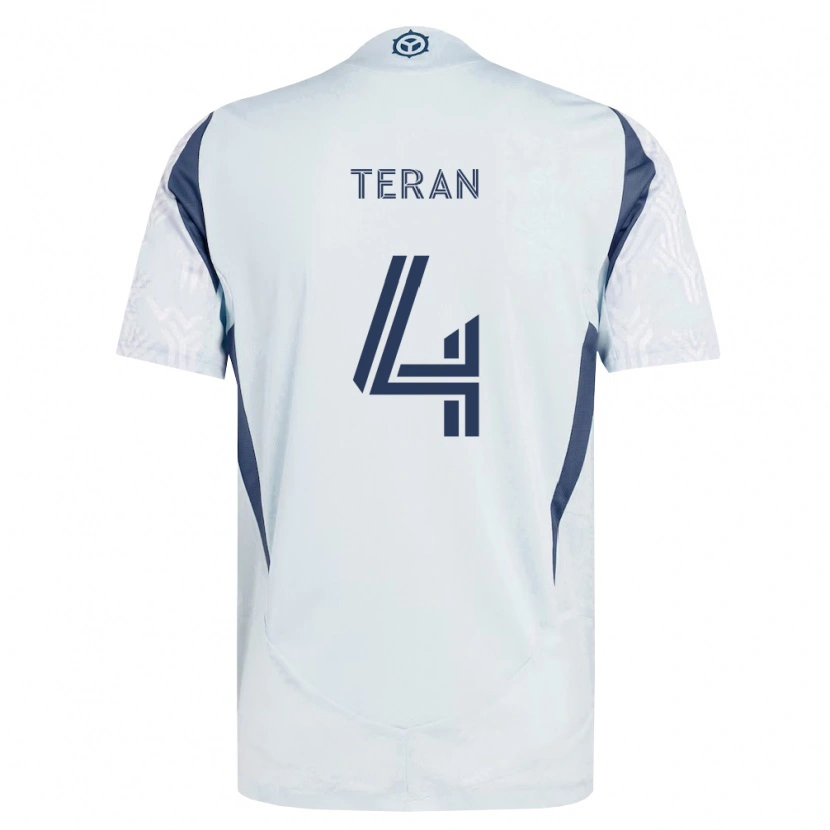 Danxen Niño Camiseta Carlos Terán #4 Azul Gris Blanco 2ª Equipación 2026/27 La Camisa México