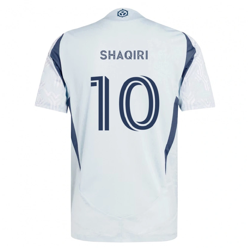 Danxen Niño Camiseta Xherdan Shaqiri #10 Azul Gris Blanco 2ª Equipación 2026/27 La Camisa México