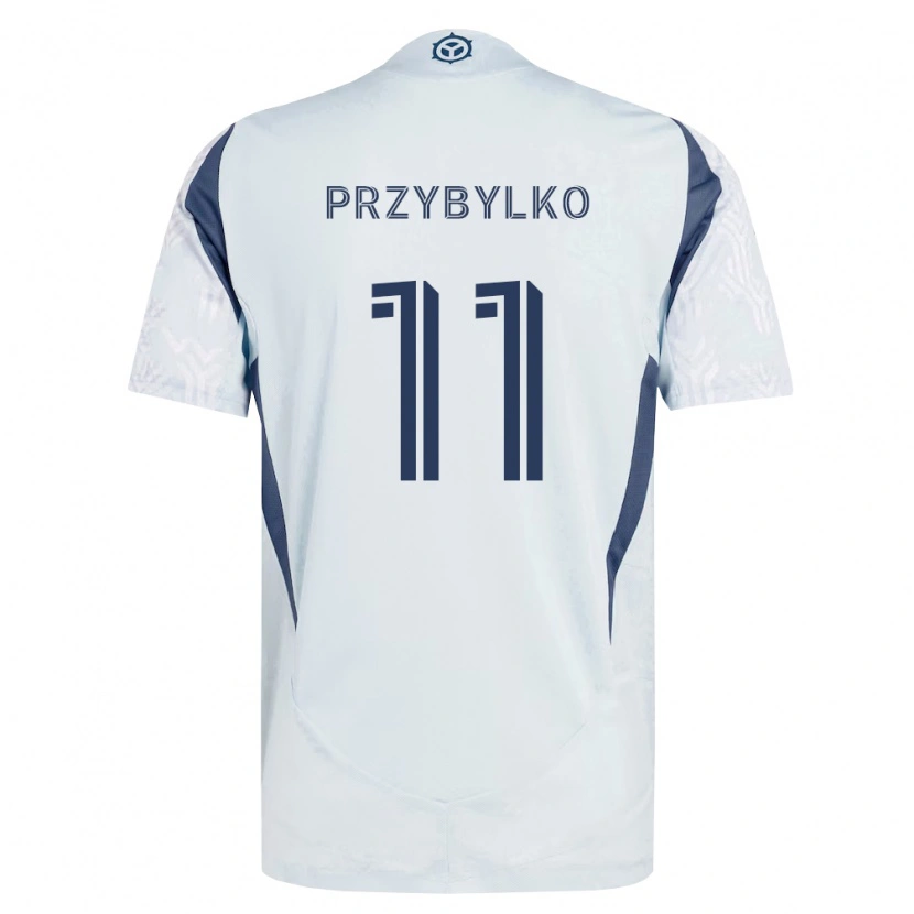 Danxen Niño Camiseta Kacper Przybylko #11 Azul Gris Blanco 2ª Equipación 2026/27 La Camisa México