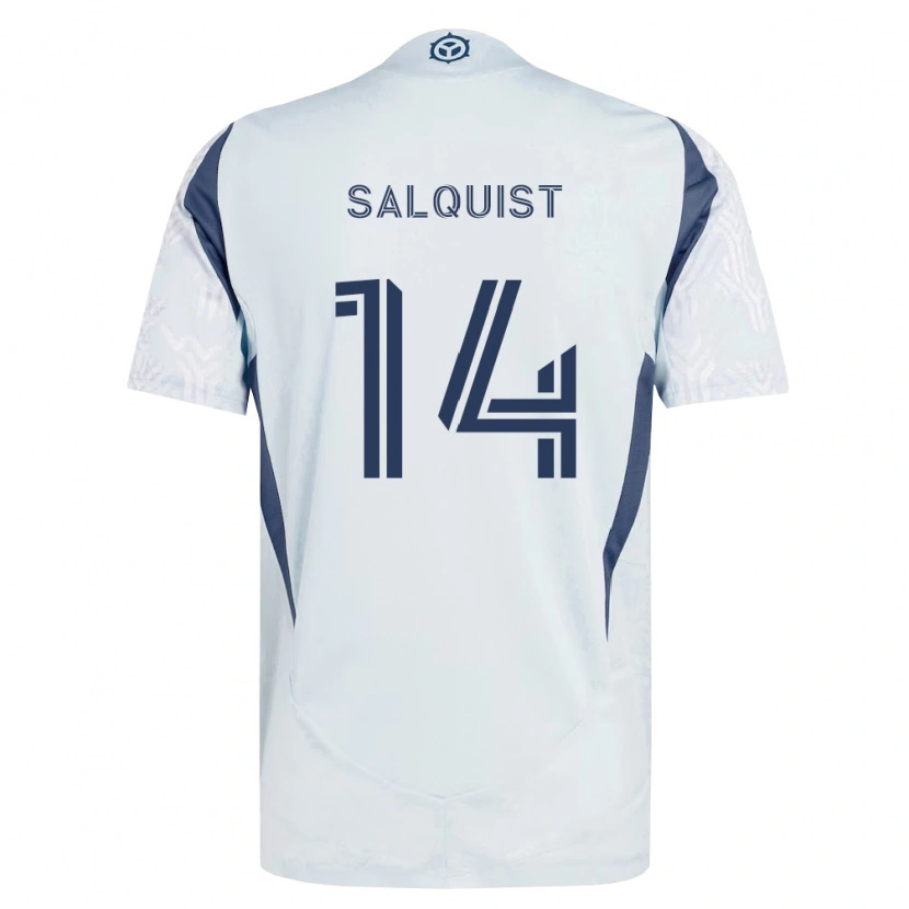 Danxen Niño Camiseta Tobias Salquist #14 Azul Gris Blanco 2ª Equipación 2026/27 La Camisa México