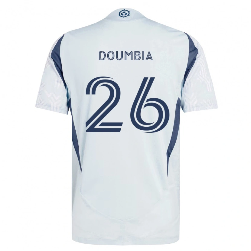 Danxen Niño Camiseta Ousmane Doumbia #26 Azul Gris Blanco 2ª Equipación 2026/27 La Camisa México