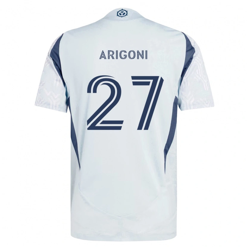 Danxen Niño Camiseta Allan Arigoni #27 Azul Gris Blanco 2ª Equipación 2026/27 La Camisa México