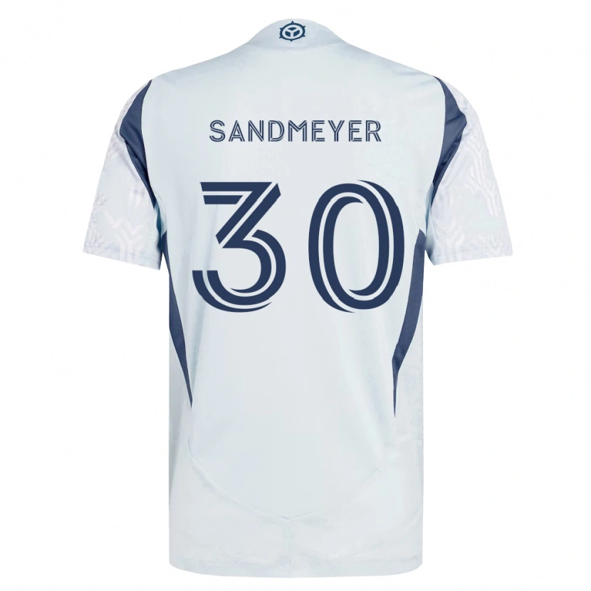 Danxen Niño Camiseta Jack Sandmeyer #30 Azul Gris Blanco 2ª Equipación 2026/27 La Camisa México