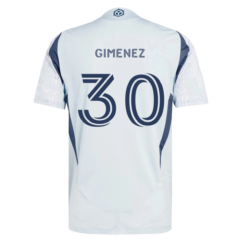 Danxen Niño Camiseta Gastón Giménez #30 Azul Gris Blanco 2ª Equipación 2026/27 La Camisa México