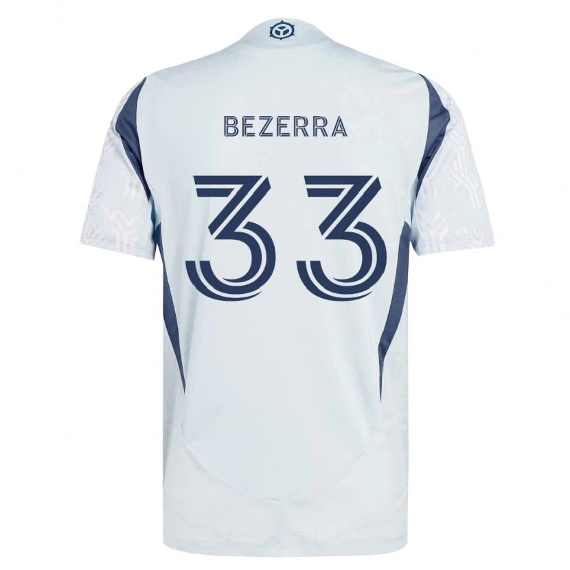 Danxen Niño Camiseta Victor Bezerra #33 Azul Gris Blanco 2ª Equipación 2026/27 La Camisa México