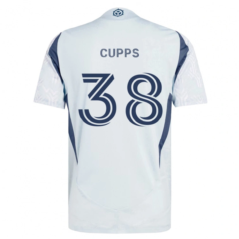 Danxen Niño Camiseta Christopher Cupps #38 Azul Gris Blanco 2ª Equipación 2026/27 La Camisa México
