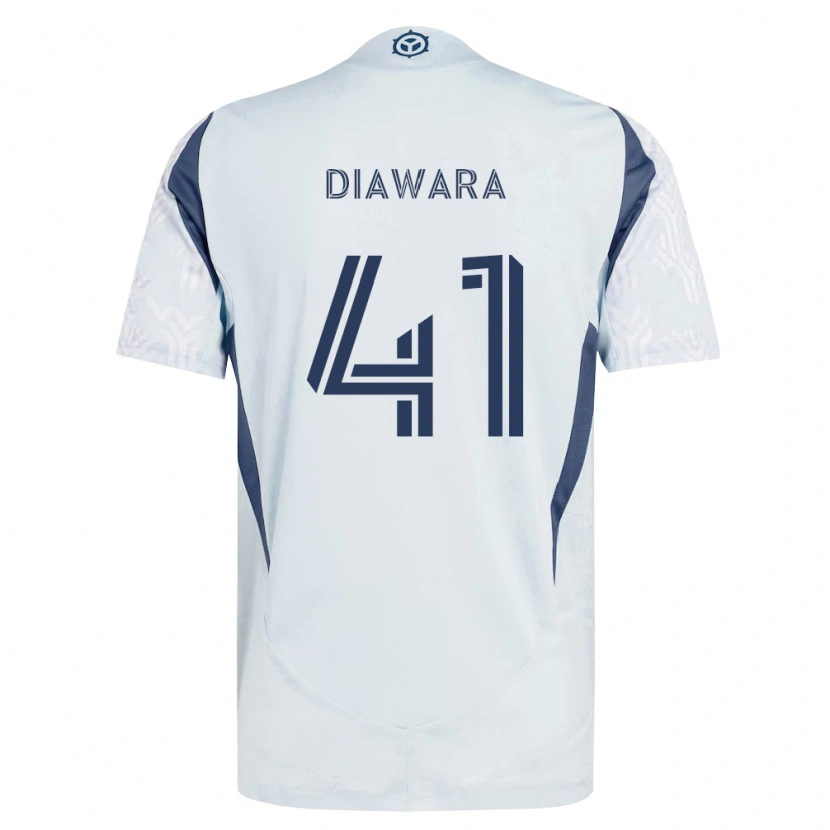 Danxen Niño Camiseta Tidiane Diawara #41 Azul Gris Blanco 2ª Equipación 2026/27 La Camisa México