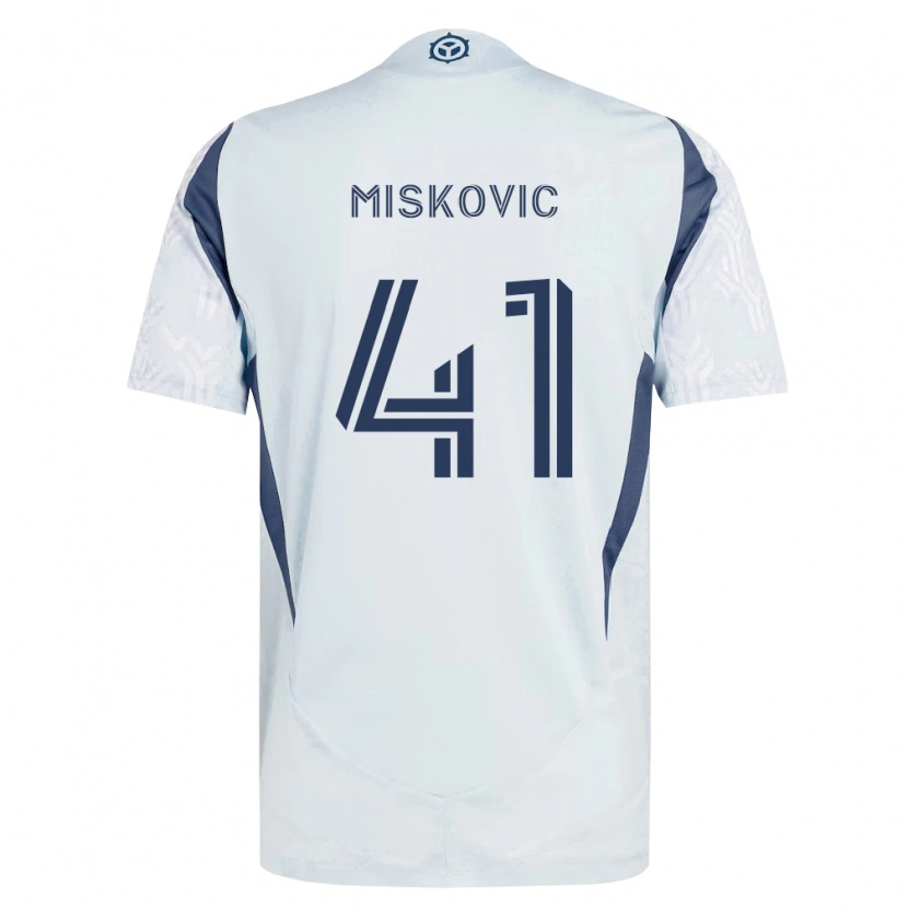 Danxen Niño Camiseta Mihajlo Miskovic #41 Azul Gris Blanco 2ª Equipación 2026/27 La Camisa México