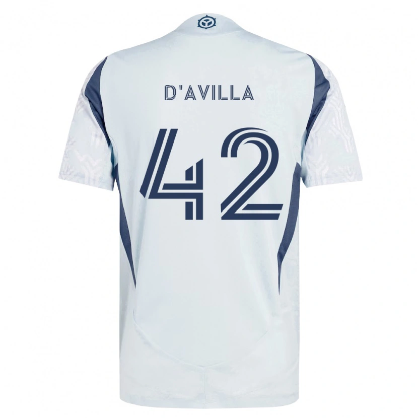 Danxen Niño Camiseta Djé D'avilla #42 Azul Gris Blanco 2ª Equipación 2026/27 La Camisa México
