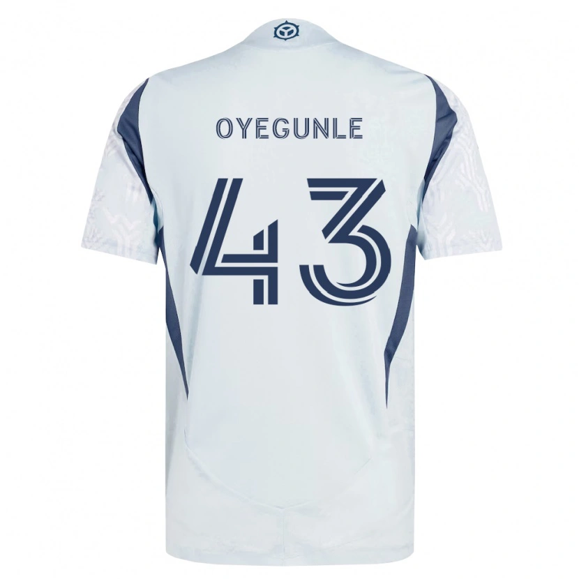 Danxen Niño Camiseta Olu Oyegunle #43 Azul Gris Blanco 2ª Equipación 2026/27 La Camisa México
