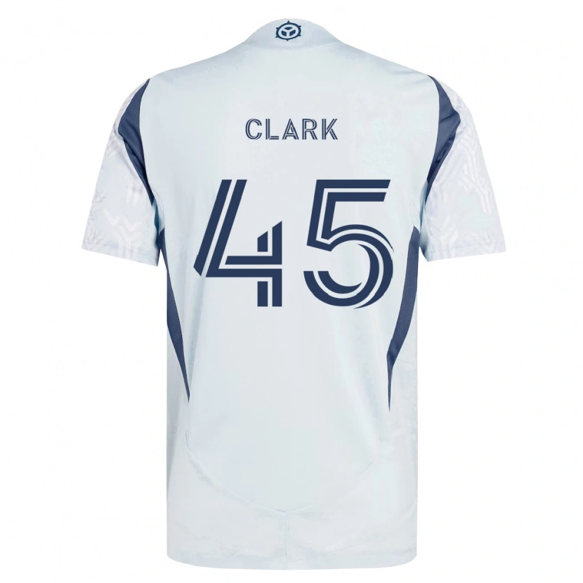 Danxen Niño Camiseta Mateo Clark #45 Azul Gris Blanco 2ª Equipación 2026/27 La Camisa México
