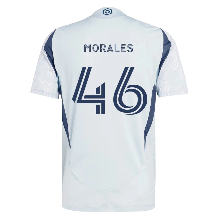 Danxen Niño Camiseta Christopher Morales #46 Azul Gris Blanco 2ª Equipación 2026/27 La Camisa México