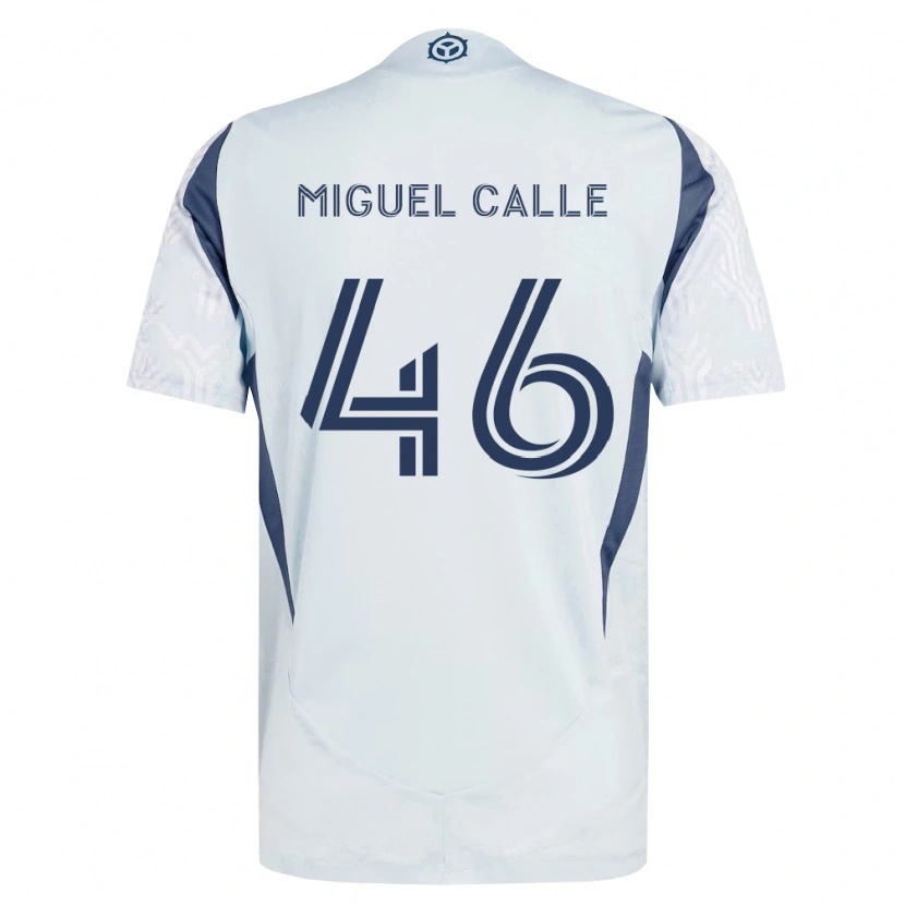 Danxen Niño Camiseta Juan Miguel Calle #46 Azul Gris Blanco 2ª Equipación 2026/27 La Camisa México