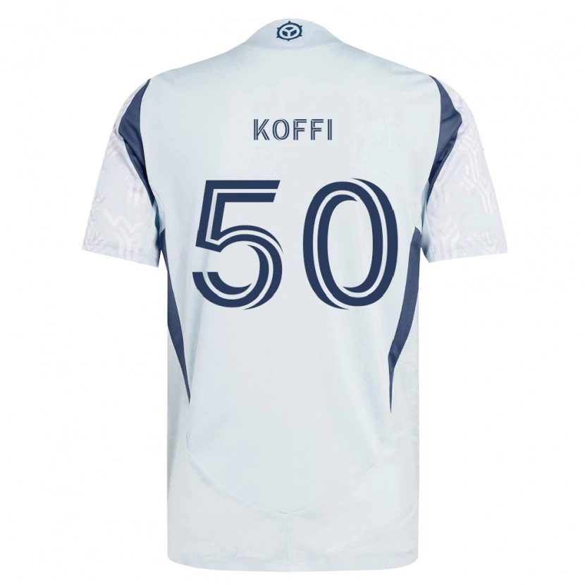 Danxen Niño Camiseta Christian Koffi #50 Azul Gris Blanco 2ª Equipación 2026/27 La Camisa México