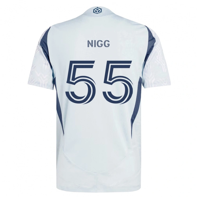 Danxen Niño Camiseta Damian Nigg #55 Azul Gris Blanco 2ª Equipación 2026/27 La Camisa México