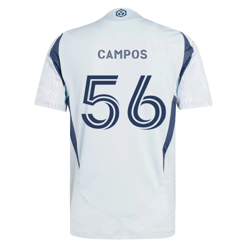 Danxen Niño Camiseta Edgar Campos #56 Azul Gris Blanco 2ª Equipación 2026/27 La Camisa México