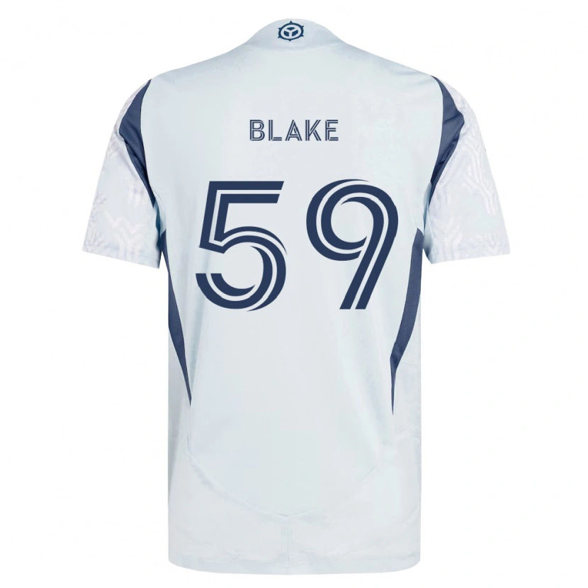 Danxen Niño Camiseta Romain Blake #59 Azul Gris Blanco 2ª Equipación 2026/27 La Camisa México