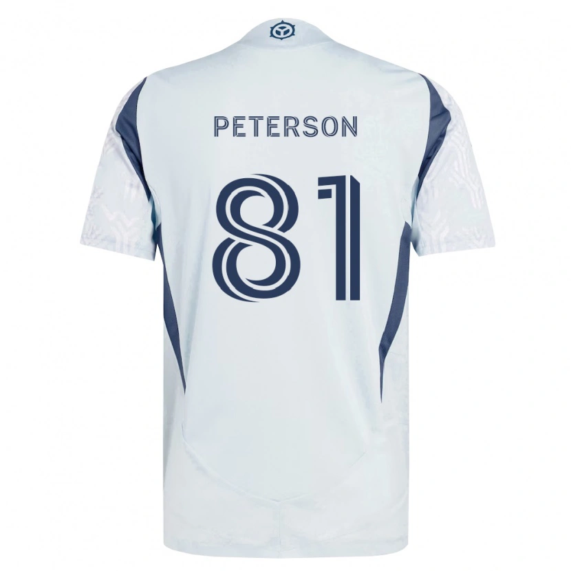 Danxen Niño Camiseta Lukas Peterson #81 Azul Gris Blanco 2ª Equipación 2026/27 La Camisa México
