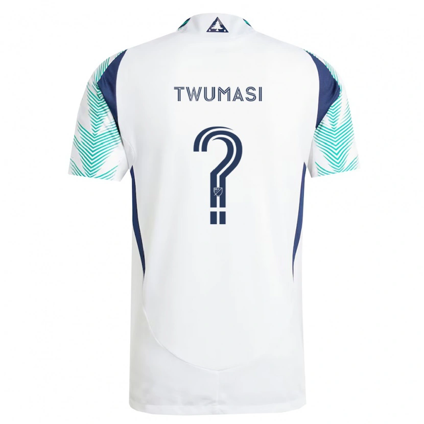 Danxen Niño Camiseta Isaac Twumasi #0 Blanco Azul Marino Verde Claro 2ª Equipación 2026/27 La Camisa México