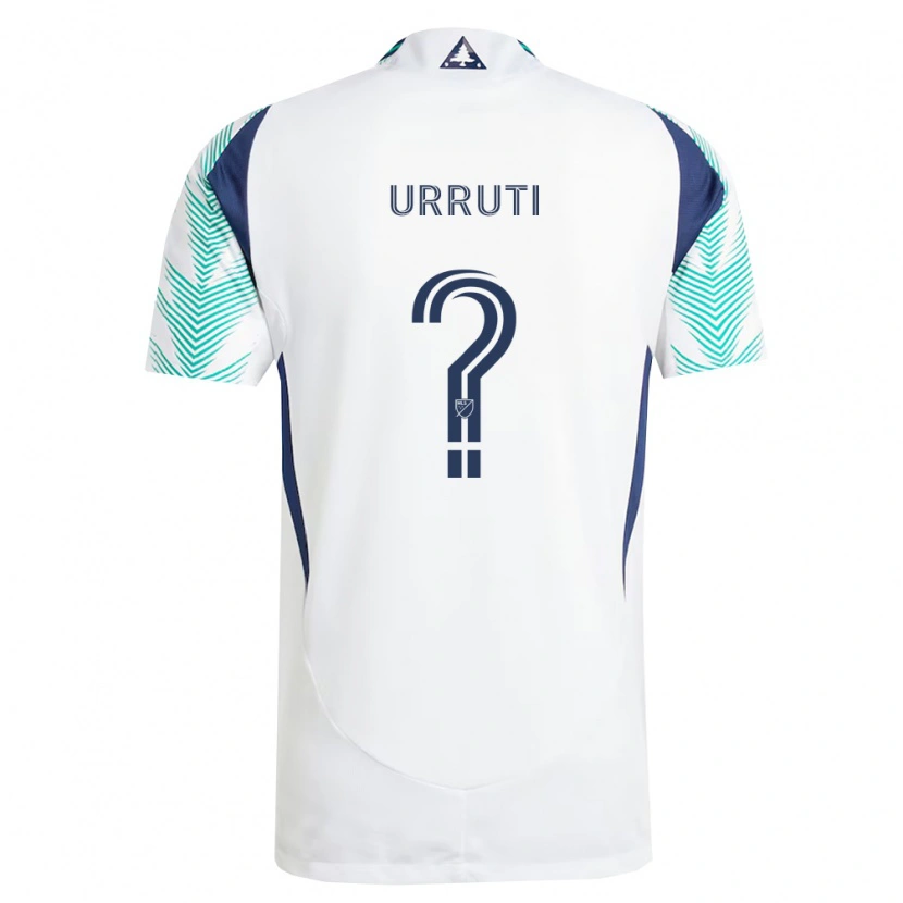 Danxen Niño Camiseta Maximiliano Urruti #0 Blanco Azul Marino Verde Claro 2ª Equipación 2026/27 La Camisa México
