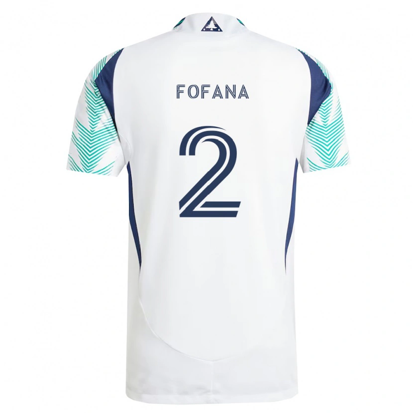 Danxen Niño Camiseta Mamadou Fofana #2 Blanco Azul Marino Verde Claro 2ª Equipación 2026/27 La Camisa México