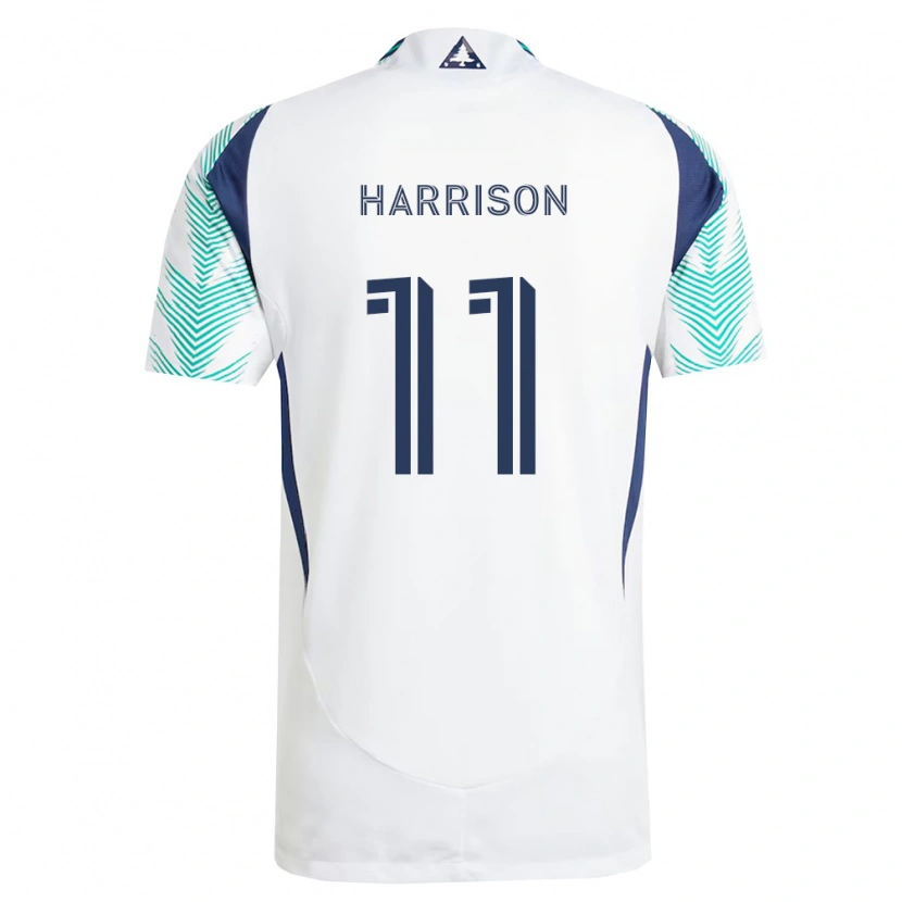 Danxen Niño Camiseta Jack Harrison #11 Blanco Azul Marino Verde Claro 2ª Equipación 2026/27 La Camisa México