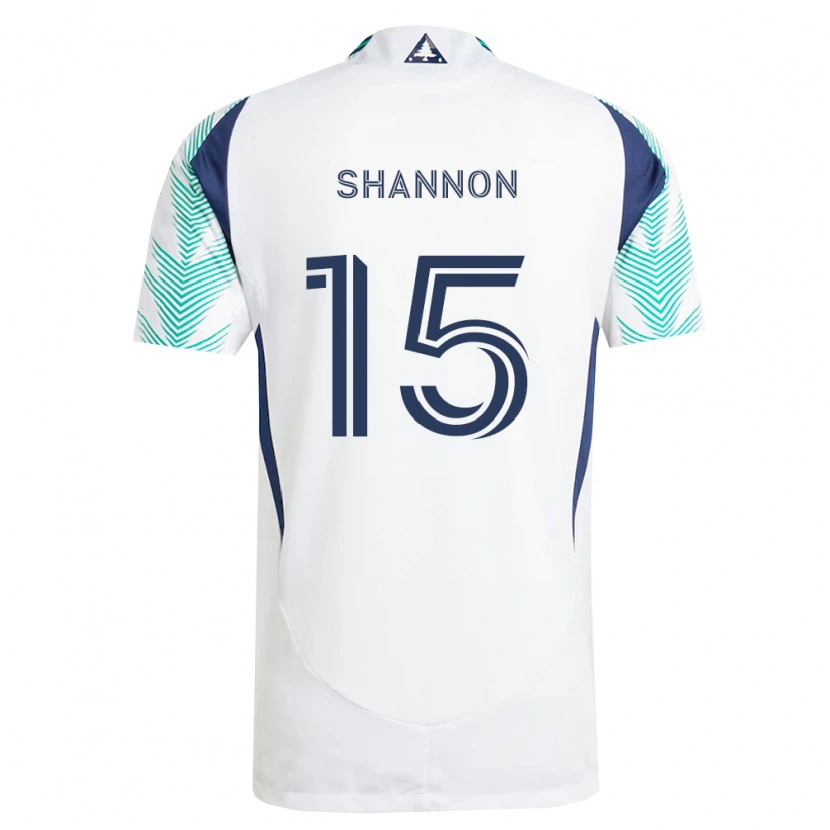 Danxen Niño Camiseta Jake Shannon #15 Blanco Azul Marino Verde Claro 2ª Equipación 2026/27 La Camisa México