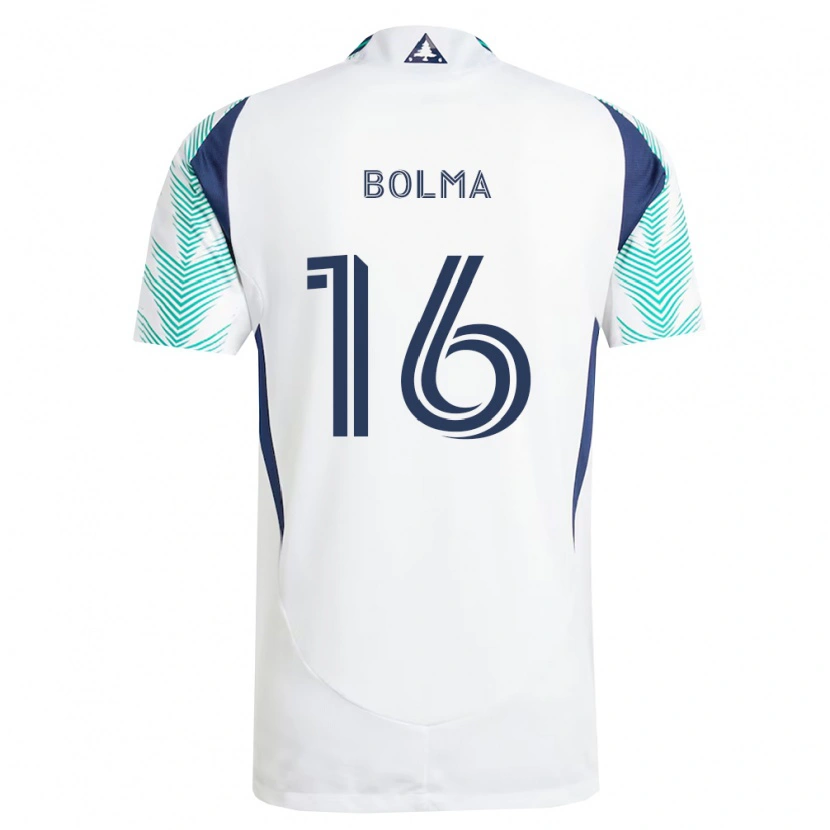 Danxen Niño Camiseta Josh Bolma #16 Blanco Azul Marino Verde Claro 2ª Equipación 2026/27 La Camisa México