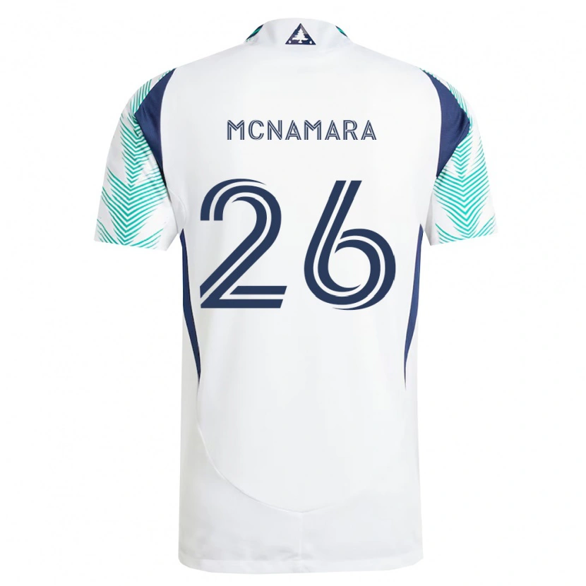 Danxen Niño Camiseta Tommy Mcnamara #26 Blanco Azul Marino Verde Claro 2ª Equipación 2026/27 La Camisa México