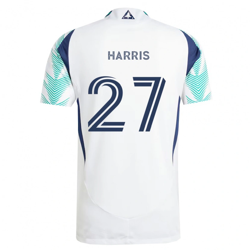 Danxen Niño Camiseta Wilson Harris #27 Blanco Azul Marino Verde Claro 2ª Equipación 2026/27 La Camisa México