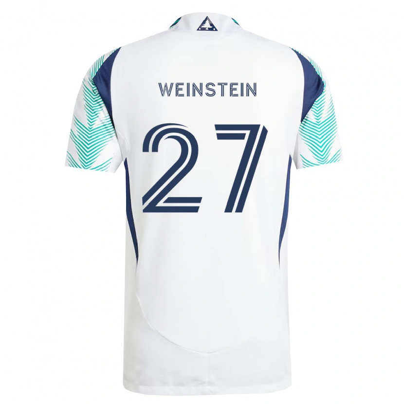 Danxen Niño Camiseta Max Weinstein #27 Blanco Azul Marino Verde Claro 2ª Equipación 2026/27 La Camisa México