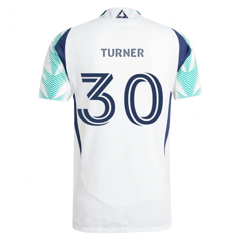 Danxen Niño Camiseta Matt Turner #30 Blanco Azul Marino Verde Claro 2ª Equipación 2026/27 La Camisa México